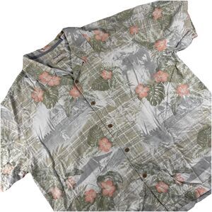 Tommy Bahama Mens 3XL 100% Silk Floral Beach Hawaiian‎ Short Sleeve Shirt